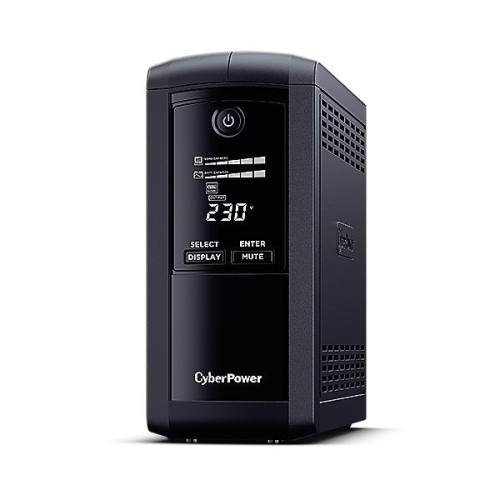 Sai línea interactiva cyberpower vp1000elcd 1000va-550w 4 salidas formato torre