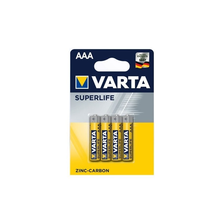Pilas varta superlife r03 aaa zinc carbon pack 4