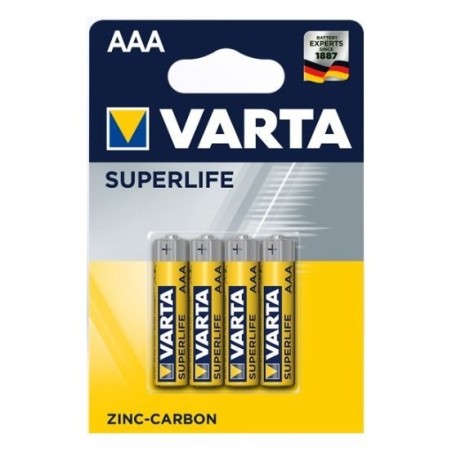 Pilas varta superlife r03 aaa zinc carbon pack 4