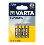 Pilas varta superlife r03 aaa zinc carbon pack 4