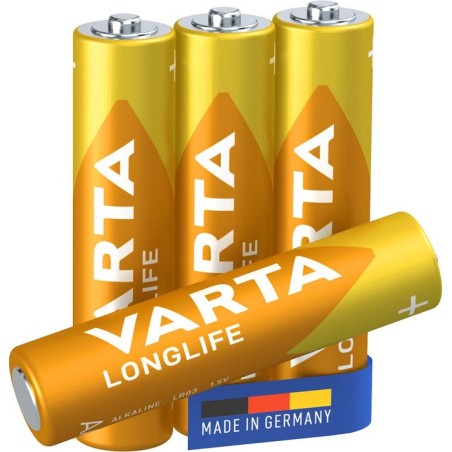 Varta longlife extra aaa pila de un solo uso alcalina 4 pilas