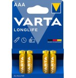 Varta longlife extra aaa pila de un solo uso alcalina 4 pilas