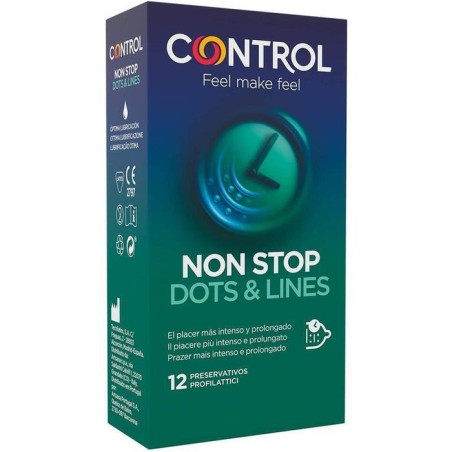 Control - nonstop puntos y estrias preservativos 12 unidades