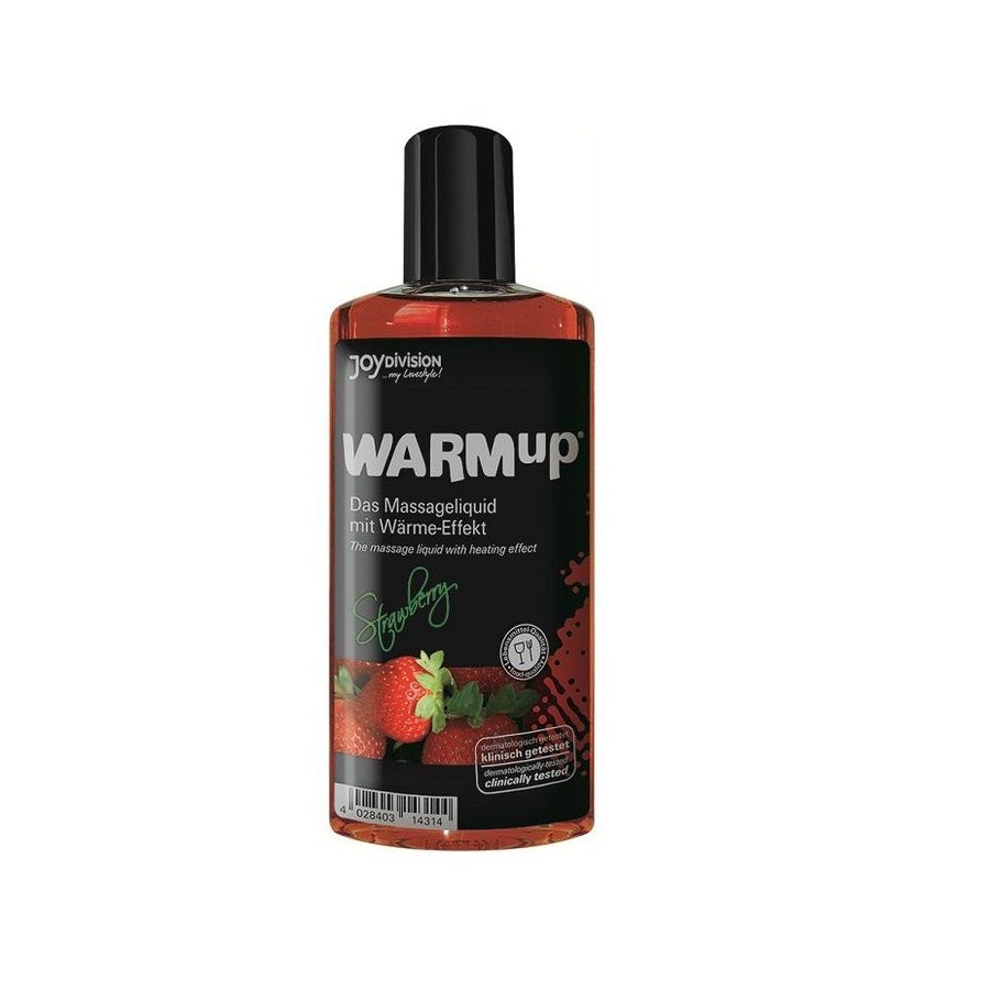 Joydivision warmup - aceite de masaje efecto calor fresa 150ml