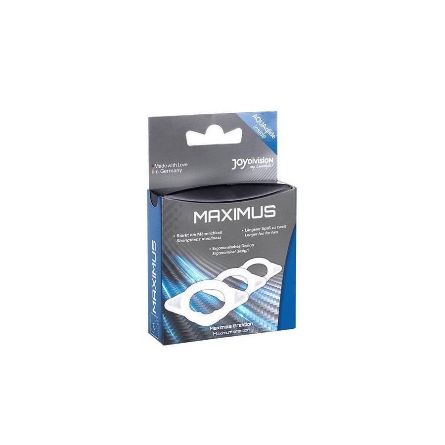 Joydivision - maximus pack 3 anillos xs + s + m