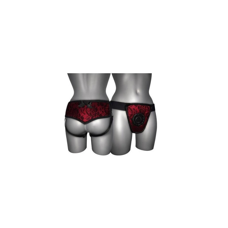 Arnés de luxe con espalda rojo s - xl