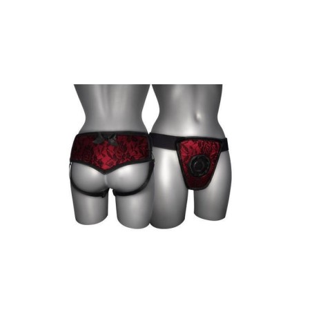 Arnés de luxe con espalda rojo s - xl