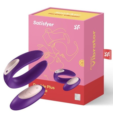 Satisfyer plus con control remoto color púrpura
