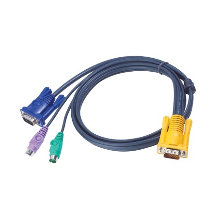 Aten cable kvm ps/2 con sphd 3 en 1 de 3 m