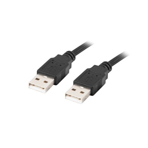 Cable lanberg usb-a 2.0 m / m 1m negro ca-usba-20cu-0010-bk