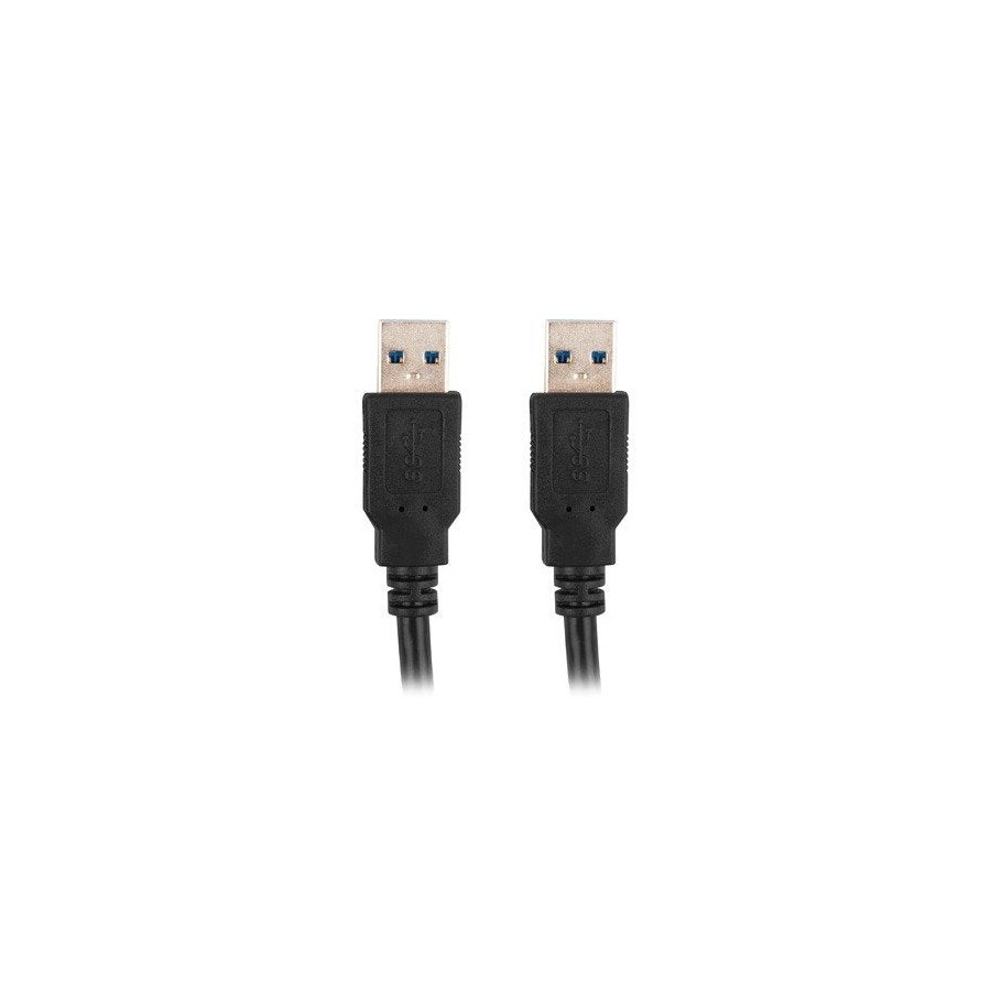 Cable lanberg usb-a 3.0 m / m 1.8m negro ca-usba-30cu-0018-bk