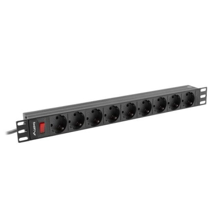 Lanberg regleta rack pdu 19 1u 16a 9 schuko 3m negro