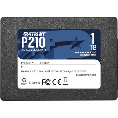 Disco ssd patriot p210 ssd 1tb sata 3 internal solid state drive 2.5inch