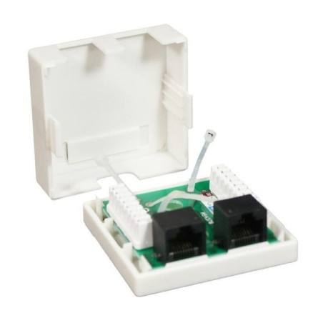 Nanocable roseta de superficie rj45 cat.6 utp 2 tomas