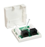 Nanocable roseta de superficie rj45 cat.6 utp 2 tomas
