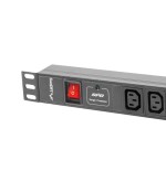 Regleta rack lanberg 19 "pdu pdu-08i-0200-c20-bk (1u, 16a, 8x iec c13, 2m, c20 enchufe)