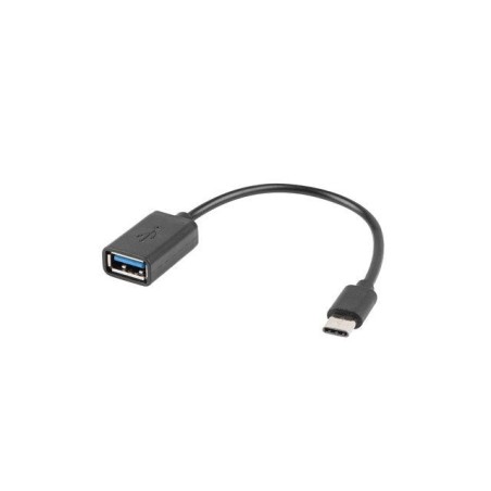 Lanberg adaptador usb-c m usb-a f 2.0 0.15m otg negro