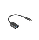 Lanberg adaptador micro usb m usb-a f 2.0 0.15m otg negro
