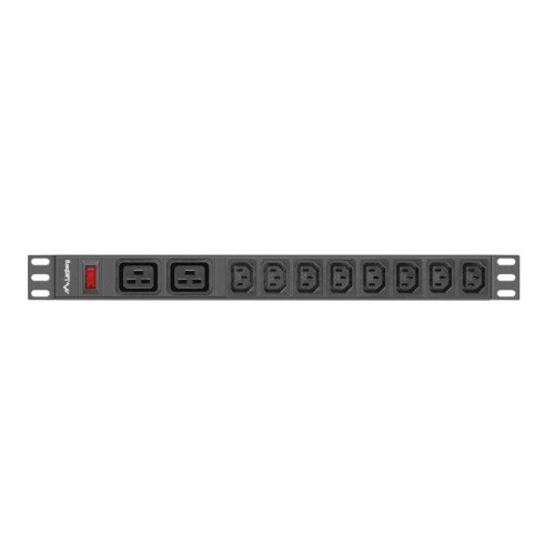 Unidad de distribución de energía lanberg pdu 19 1u 16a 2x c19 8x tomas iec c13 2m negro c20