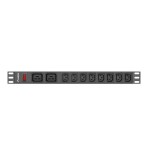 Unidad de distribución de energía lanberg pdu 19 1u 16a 2x c19 8x tomas iec c13 2m negro c20