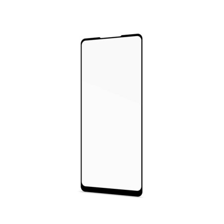Celly full glass, protector de pantalla samsung, galaxy a21s, resistente a rayones, negro, transparente