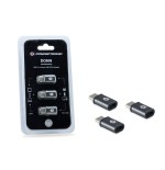 Adaptador usb-c 3.1 macho a  micro usb hembra  otg pack 3 uds