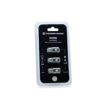 Adaptador usb-c 3.1 macho a  micro usb hembra  otg pack 3 uds