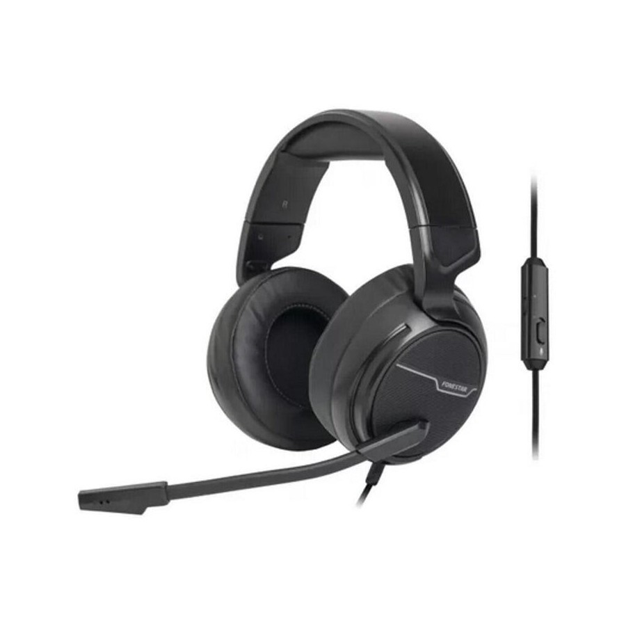 Auriculares gaming con micrófono fonestar win jack 3.5 negros
