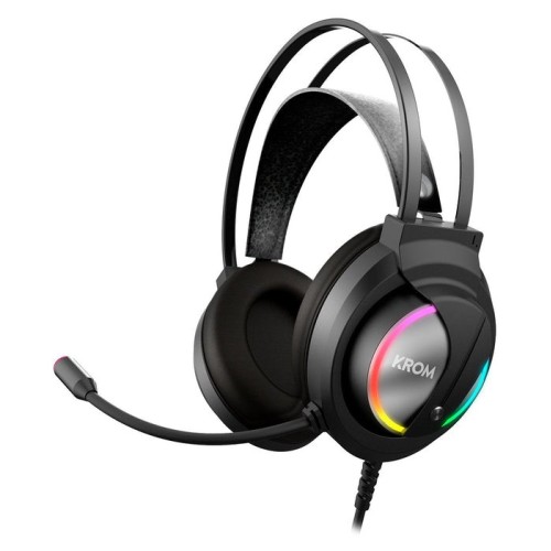 Auriculares micro krom kappa gaming rgb 50mm/rgb led/ microfono flexible/usb/jack 3.5mm nxkromkappa