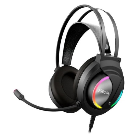 Auriculares micro krom kappa gaming rgb 50mm/rgb led/ microfono flexible/usb/jack 3.5mm nxkromkappa