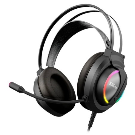 Auriculares micro krom kappa gaming rgb 50mm/rgb led/ microfono flexible/usb/jack 3.5mm nxkromkappa