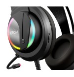 Auriculares micro krom kappa gaming rgb 50mm/rgb led/ microfono flexible/usb/jack 3.5mm nxkromkappa