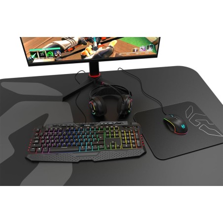 Auriculares micro krom kappa gaming rgb 50mm/rgb led/ microfono flexible/usb/jack 3.5mm nxkromkappa