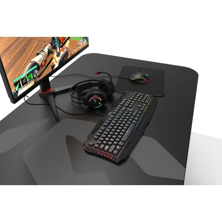 Auriculares micro krom kappa gaming rgb 50mm/rgb led/ microfono flexible/usb/jack 3.5mm nxkromkappa