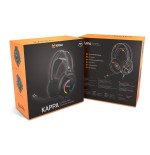 Auriculares micro krom kappa gaming rgb 50mm/rgb led/ microfono flexible/usb/jack 3.5mm nxkromkappa