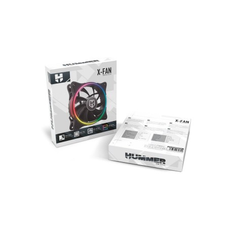Ventilador caja nox hummer x-fan argb halo ring fan