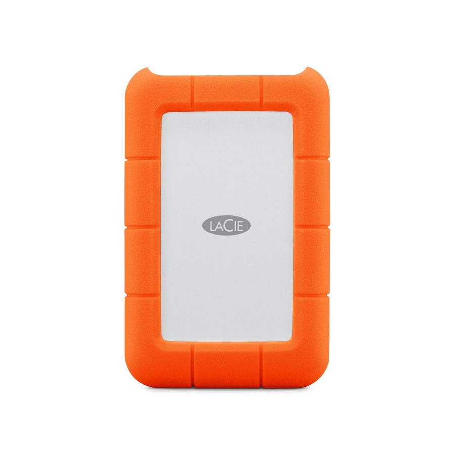 Disco externo hdd lacie rugged mini 1000 gb naranja, plata