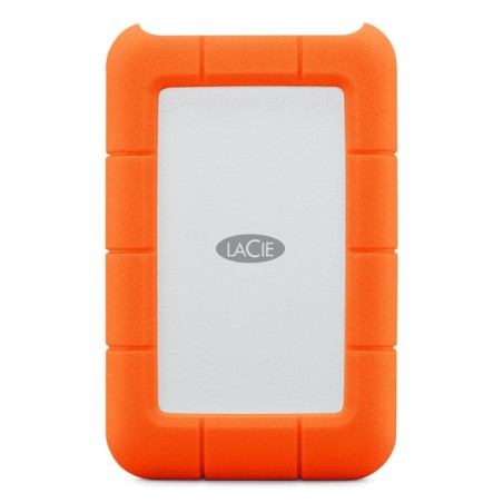 Disco externo hdd lacie rugged mini 1000 gb naranja, plata