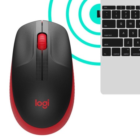 Logitech ratón inalámbrico m190 rojo 910-005908