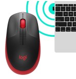 Logitech ratón inalámbrico m190 rojo 910-005908