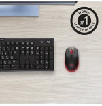Logitech ratón inalámbrico m190 rojo 910-005908