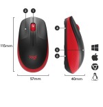 Logitech ratón inalámbrico m190 rojo 910-005908