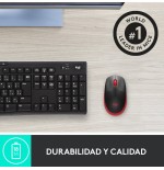 Logitech ratón inalámbrico m190 rojo 910-005908