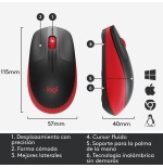 Logitech ratón inalámbrico m190 rojo 910-005908