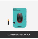 Logitech ratón inalámbrico m190 rojo 910-005908