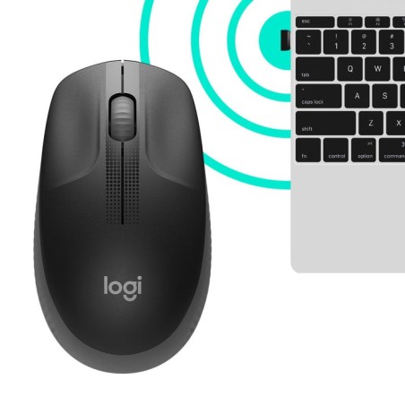 Logitech ratón inalámbrico m190 gris marengo 910-005905