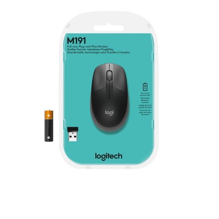 Logitech ratón inalámbrico m190 gris marengo 910-005905