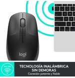 Logitech ratón inalámbrico m190 gris marengo 910-005905