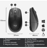 Logitech ratón inalámbrico m190 gris marengo 910-005905