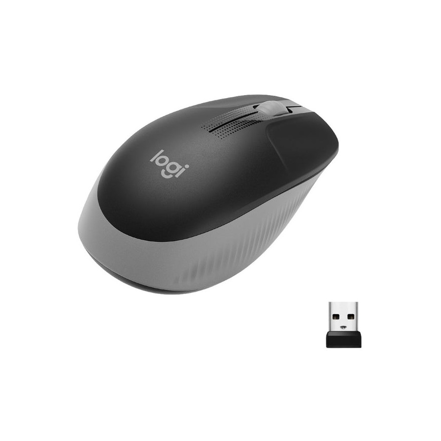 Logitech ratón inalámbrico m190 gris medio 910-005906
